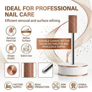 Professional Lightweight Multifunctional Nail Drill Bits Carbide 3XC Manicure Tools Custom Logo Large Nail Drill Bit