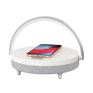 EZVALO Few Light Wireless Charging Music Small White PRO Bedroom for Speaker Three-level Dimming Light Sensor