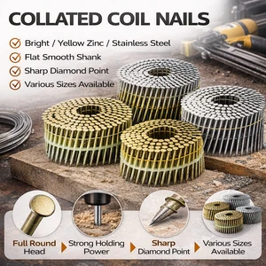 High Quality Coil Nails For Pneumatic Nail Gun Pallet Box And Wooden Frame Fastening