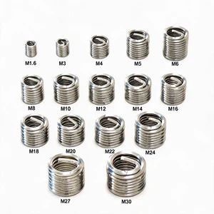 304 Stainless Steel Wire Thread Insert Helicoils Metric Thread Repair Insert GB24425.1 Threaded Bushing for Industrial Auto