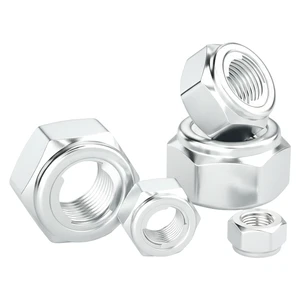 Carbon Steel All Metal Hex Lock Nut GB 6184 Zinc Plated Prevailing Torque Fasteners High Temp Anti Loosening M4-M20