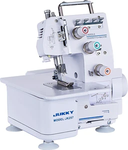 Apparel Machine JK-257 Household 3 Threads Interlock Sewing Machine Suit Light Materials with Built-in Light and Motor