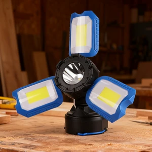 Rechargeable Work Light Foldable&Rotatable Magnetic Work Light with 5400mAh Battery Lights for WorkshopCarRepairEmergency Use
