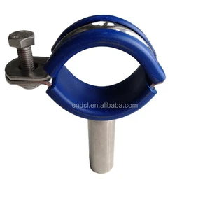 Stainless Steel Pipe Clamp with Rubber protection Type C Pipe Holder