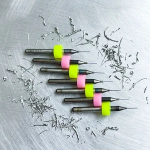Mini Micro CNC Drill Bits 0.3mm-1.2mm Tungsten Steel for Plastic Well Drilling and PCB 4mm Diameter