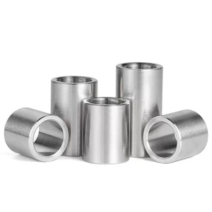 OEM High Precision CNC Machine Custom 18-8 Stainless Steel SUS SS Round Female Thread Bushing Spacer Sleeve for LED Light
