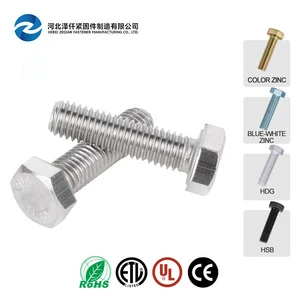 High Strength Carbon Steel Grade 4.8 ISO4017 Geomet Fully Threaded M24-M52 Heavy Hex Bolt