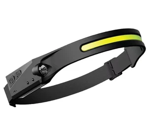 COB and LED Headlamp Head Flashlight Night Fishing Head Lamp Rechargeable Batteries Light Weight Silicone Material