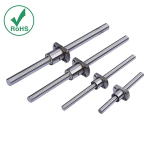 New Condition C7 Precision Single Ball Nut BK/BF15 200-500mm Stainless Steel SFU1204 SFU2010 Ball Screw CNC Industries