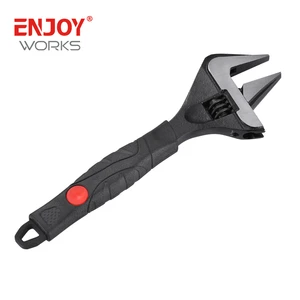 Black Oxide Adjustable Wrench 6-12 Inch Wide Jaw Short Handle Spanner Heavy Duty Hand Tool