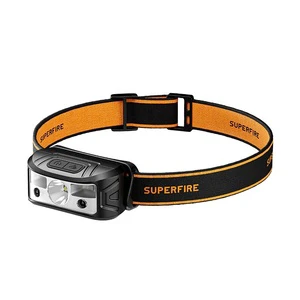 Waterproof IP44 Portable Mini Camping Headlamp USB Rechargeable LED with Motion Sensor 120 Lumens 500mAh Lithium Ion Battery