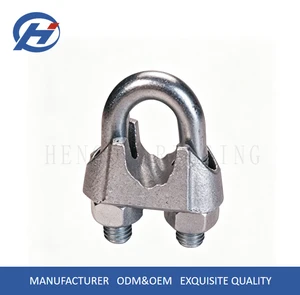 Factory Wholesale US Type Malleable Wire Rope Clip Imperial Zinc Plated U Bolt Saddle Cable Clamp Anti Slip American Rigging