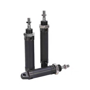Sanjia Hard Chrome Plated Steel Oil Piston Mini Hydraulic Cylinder ROB20X10-U 14MPa Pressure 25mm Rod Customizable Blue/Black