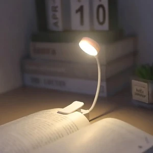 Rechargeable LED Clip-on Reading Light with 3 Color Modes and Flexible Gooseneck for Desk Study and Bedside Night Reading Task