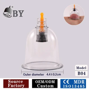 BY B04 4.4CM PS Single Cupping Cups CE ISO13485 Source FactoryTherapy Massager Vacuum Cupping Set Hijama Suction Cups