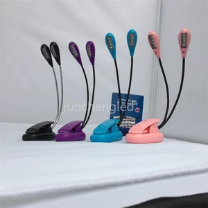Mini Flexible Clip on Eye-Care LED Reading Light Lamp Battery Powered for Bedroom Family Study Book Reading