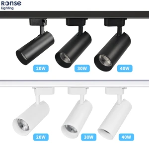 RONSE 40W COB Track Spot Light Modern LED 24 Beam Angle 360 Degree Adjustable 2-Wire Iron Housing 2-Year Warranty 4000K Dining