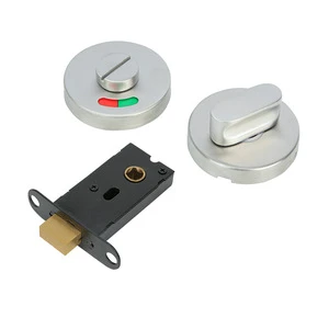 Public Washroom Round Indicator Wc Hardware Bolt Latch Stainless Steel Public Toilets Locks