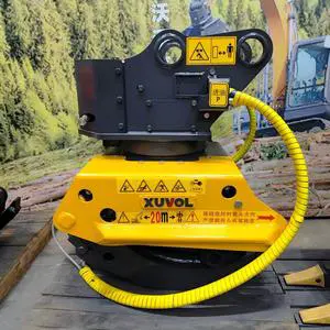 Excavator Mounted Hydraulic Grapple Chainsaw Rotating Log Grapple Cutter for Timber Harvest