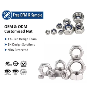 Din 985 Nylon Lock Nuts Anti-Loosening Self-Locking A2 A4 Stainless Steel M2 M3 M4 M5 M6 M8 M10 DIN 934 Hexagon Hex Nuts