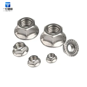 High Performance Custom Stainless Steel Hex Flange Nut with Anti-Loose Anti-Slip Tooth Hexagon Screw Cap