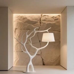 Modern Abstract Steel Interior Light Fixture 3D Printed Sculptural LED Design Waterproof Large Size Dimmable Metal Shade 4100K
