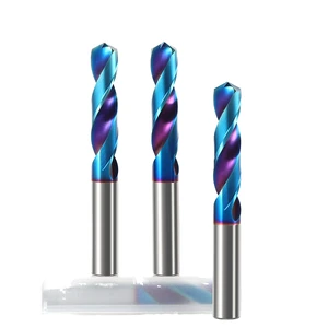 New Arrival CNC Lathe Tungsten Drilling Tool D0.5-D1.0mm 2Flute Micro Carbide Twist Drill Bits AlCrSiN Finish For Steel