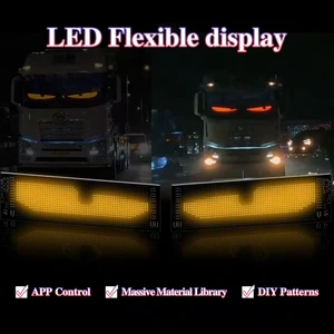 Transparent Flexible Led Display Panel 15w Waterproof Led Sticker Screen Demon Dynamic Eye For Truck Other Car Light Accessories
