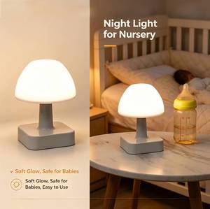 Soft Warm Baby Feeding Night Light Touch Dimmable Rechargeable Nursery Lamp Cordless Bedside Light For Breastfeeding