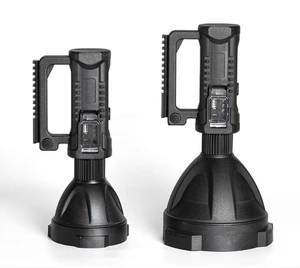 High Lumens 1000 Lumens 6 Modes Waterproof Searchlight Rechargeable Handheld Spotlight Flashlight with Side Light