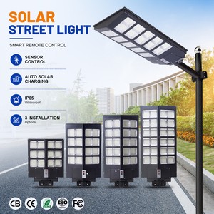 Modern Style Outdoor Waterproof Street Lighting Fixture 500w 1000w 1500w 2000w ABS-PC Material All in One Solar Light