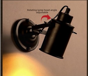 Loft Retro Industrial Creative Stylish Wall Lamp LED Iron for Bar Cafe Restaurant Living Room Corridor Aisle Bedside Spotlight