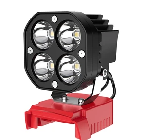 40W 6000LM Waterproof Portable LED Work Light 18V Lithium Battery IP65 Rated 120 Adjustable Flood Light for Office Garage Use