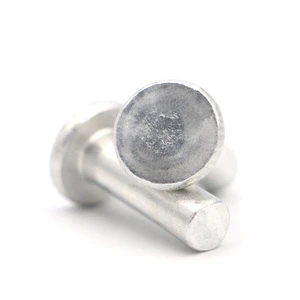 M3 Aluminum Rivets Flat Head Solid Hand Percussion Rivet Class 8 Grade 3/8 in Head Diameter 10MM Length Bright Finish