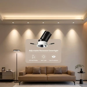LED Downlight Dimmable IP54 CRI90 9w for Hotel Commercial Recessed 90mm Aluminum 220v Indoor CEILING Lamp 3500k Warm White 4000k