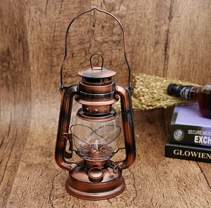 Vintage Glass Tent Hanging Night Lighting Camping Light Large Capacity Kerosene Night Camping Lantern