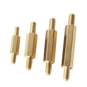 M3M4 Double-Head Hexagonal Stud Copper Column Two-Head Tooth External Thread Isolation Double-Head Screw Column Connecting Rod