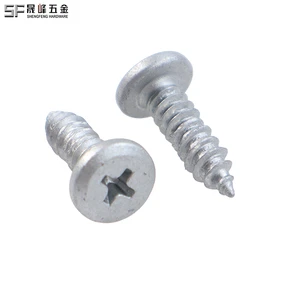 4.8-6.3mm 1022A Carbon Steel Dacromet Screws, Cross Flat Head Twin-Thread Self-Tappers, Rust-Proof Building Fasteners