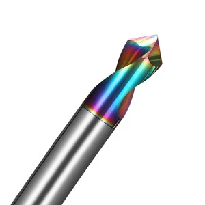 60/120/90 Degree Multicolor Aluminum Center Bit with Two Point Chamfer Customizable 55 Degree Tungsten Steel Fixed Core Drill
