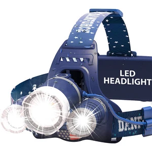 Custom Wholesale Variable Headlamp T6 High Power Waterproof Night Fishing Headlamp USB Charging Light Sensitive Sensor Headlamp