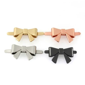 Metal Bowknot Buckle Fashion Durable Shoes Clip Clasp for DIY Handbag Bag Garments Hardware Closure Bag Parts Accessories