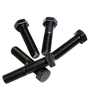 Blackened Carbon Steel External Hex Bolt 12.9 Grade Fine Thread M8-M36 Hex Head Screw Set