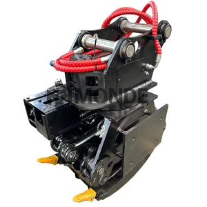 Heavy Duty Rotatable Log Grapple Saw Hydraulic Wood Cutting Clamp Saw for 6-30 Ton Excavator Forest Attachment