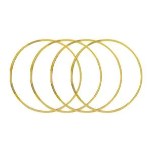 Incut Golden Aluminum Alloy Automobile Wheel Hub Protection Ring for Cadillac CT5