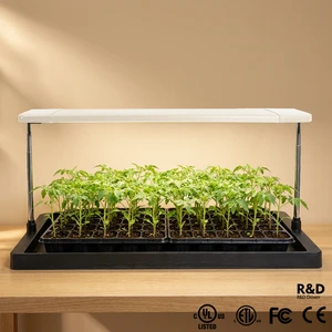 Grow Light For Seed Starting Tray With Plastic Lamp Body 3 Spectra 24V Safe Dimmable Timer For Seedling Veg Bloom Plant Growing