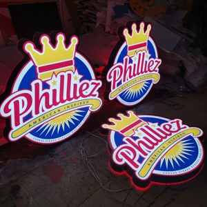 Outdoor Advertising Hanging Sign Double Sides Advertising 3d Led Acrylic Light Box