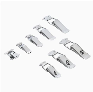 Heavy Duty Stainless Steel Toggle Latch Catch Lock Spring Loaded Clamp for Toolbox Case Trunk Wooden Box Hardware Latch