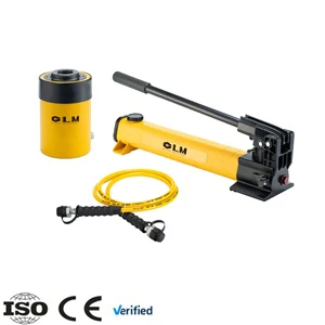 Industrial Grade Heavy Equipment Maintenance 20 Ton Hollow Plunger Hydraulic Cylinder and Hand Pump Set