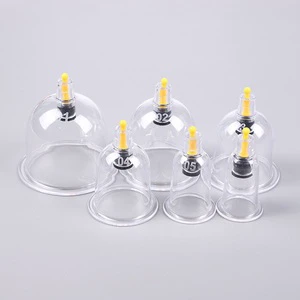 High Quality Cupping Hot Sales Cupping Set Chinese Medical Transparent Vacuum Suction PS Massage Cup For Body Cellulite Therapy