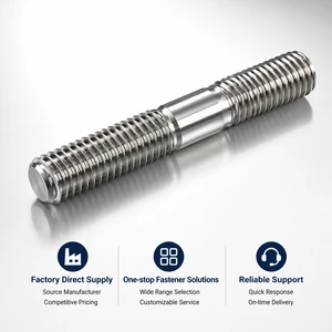 Double End Studs Stainless Steel 304/316 CNS Standard Marine Grade Fasteners for Solar Panel Mounting